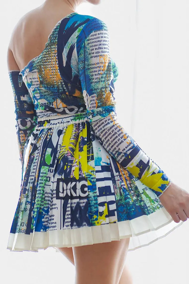 Nova — Pleated Satin Skirt Part of the Nova Collection Her Bottari