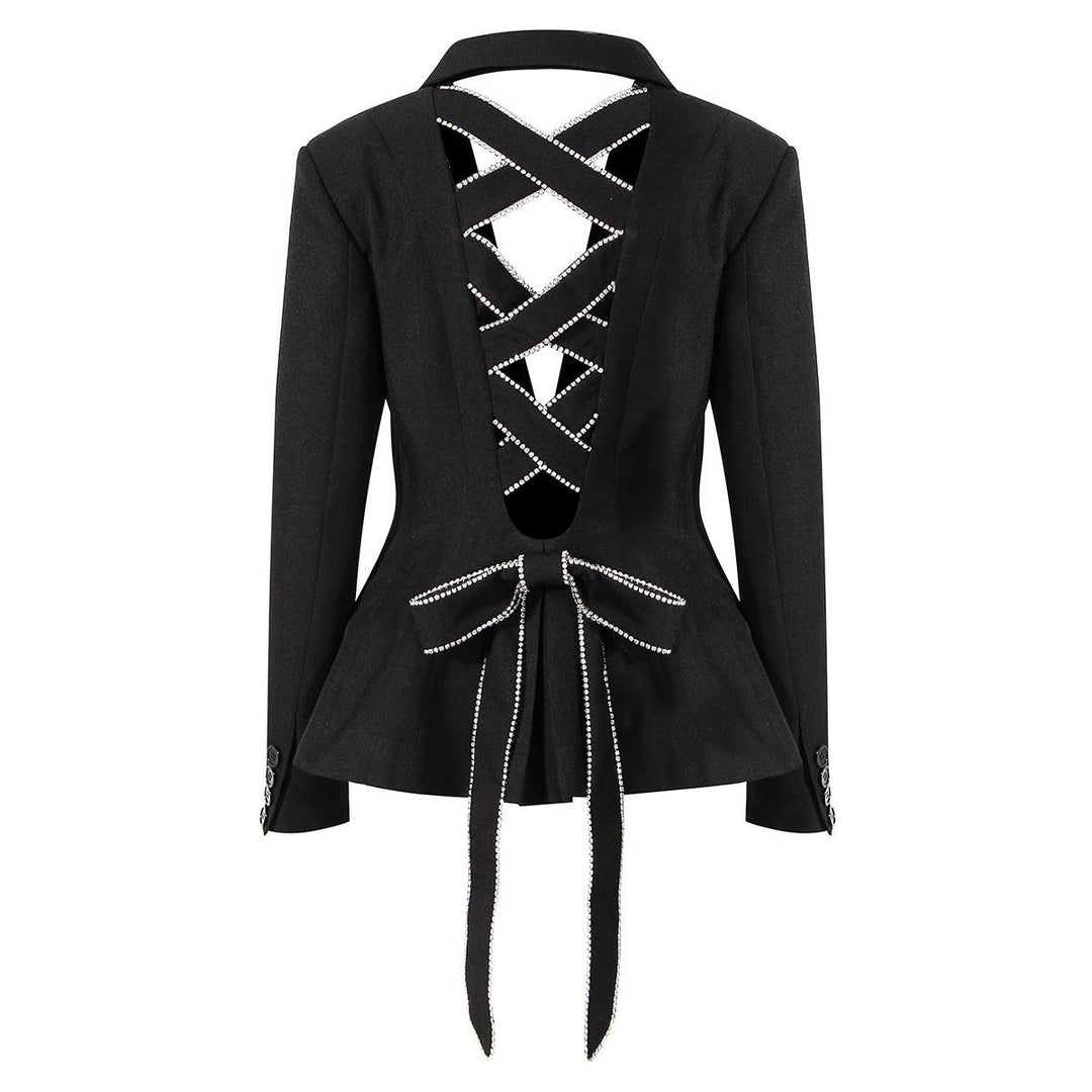 Black Cross Bow Diamond Blazer