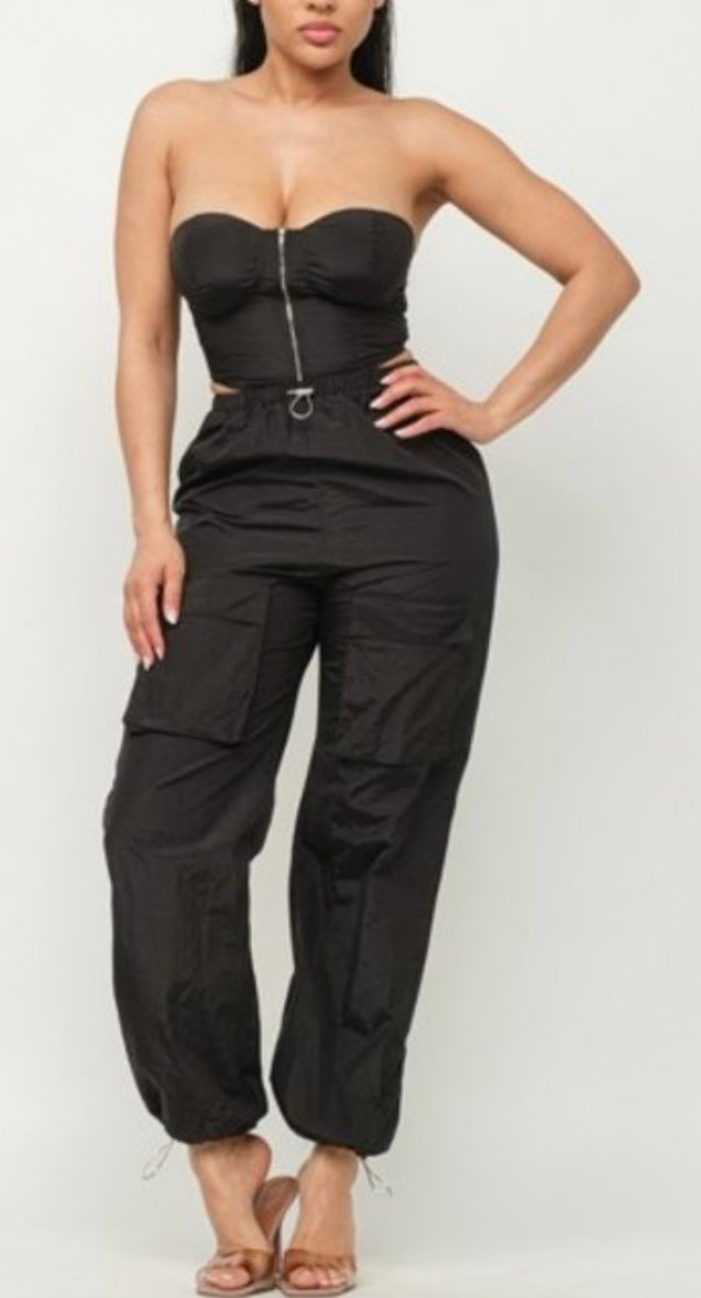 Corset Tube Top Jogger Set