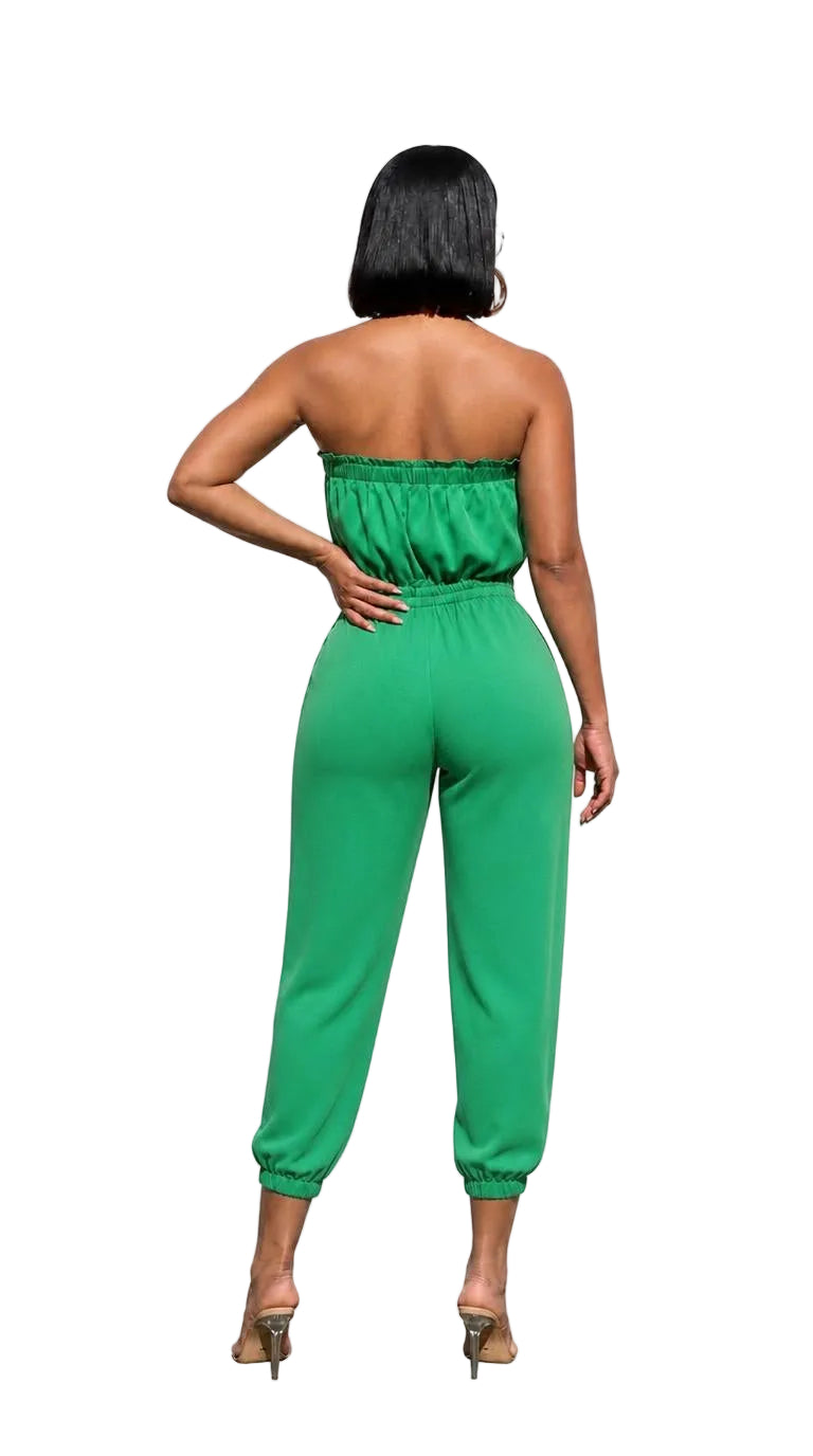The Pop Daze — Strapless Cargo Jumpsuit