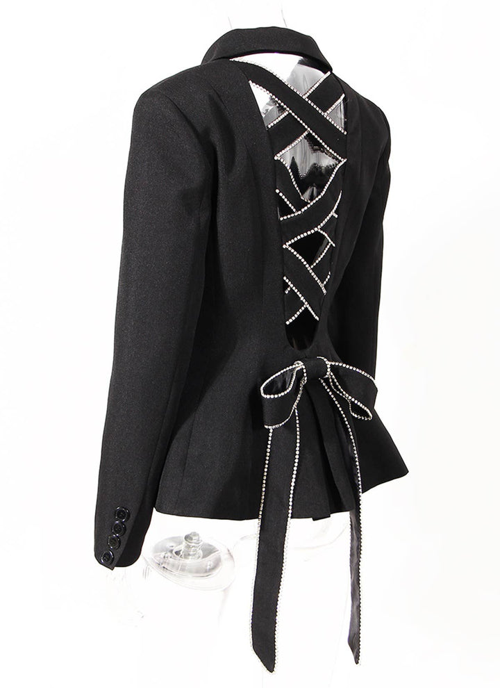 Black Cross Bow Diamond Blazer