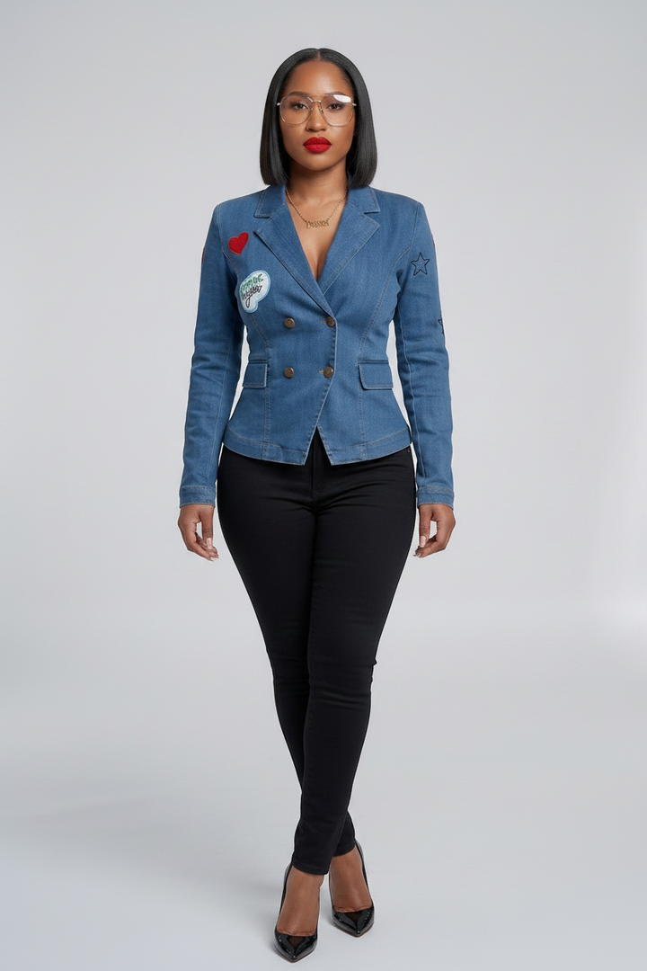 Muse — Patch Denim Blazer