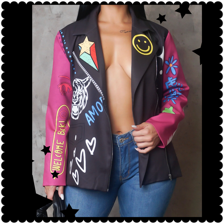 Missy Graphic Blazer